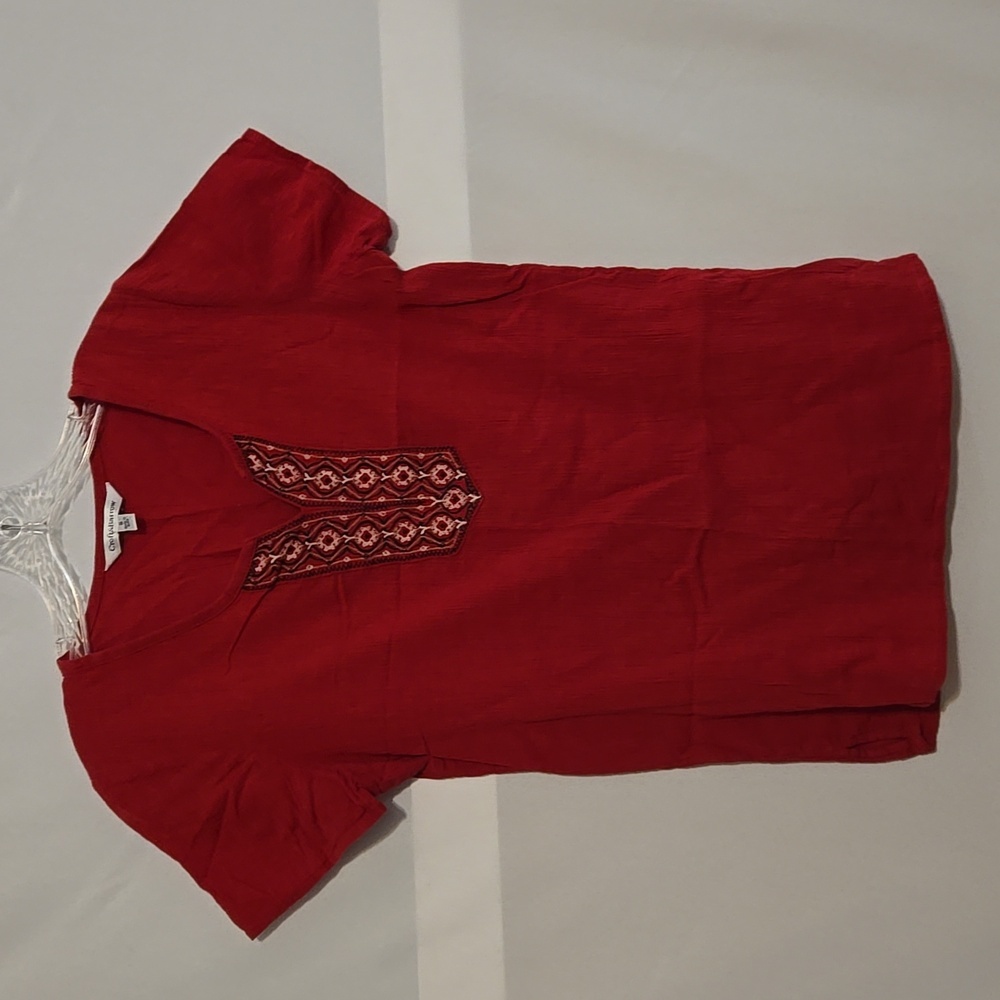 Croft & Barrow, Tunic, Top, Sz Sm, Red, Navy, White, Lightweight, Comfy, Stretch
